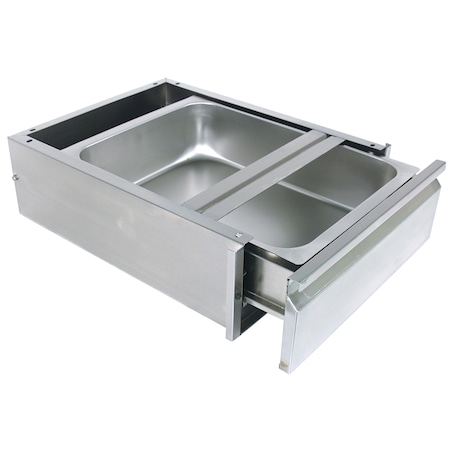 Bk Resources Stainless Steel Drawer Assembly W/Stainless Steel Pan 200lb 20"x15"x5" BKDWR-2015-ASSY-SS